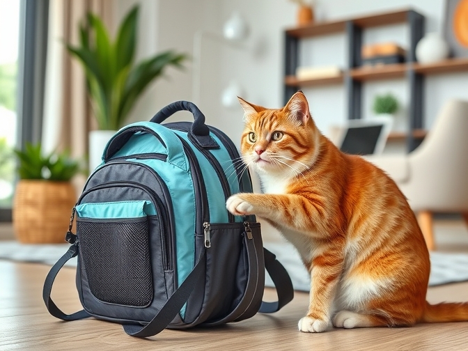 Cat owner reviewing cat backpack vs carrier options for their pet in 2026