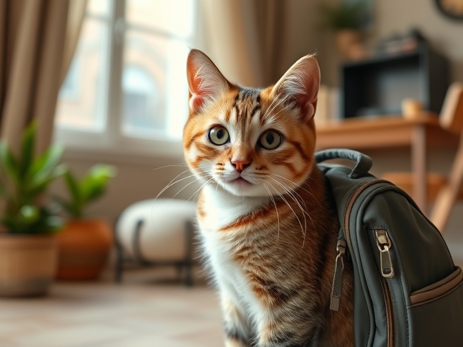 Cat owner reviewing how to get your cat used to a cat backpack options for their pet in 2026