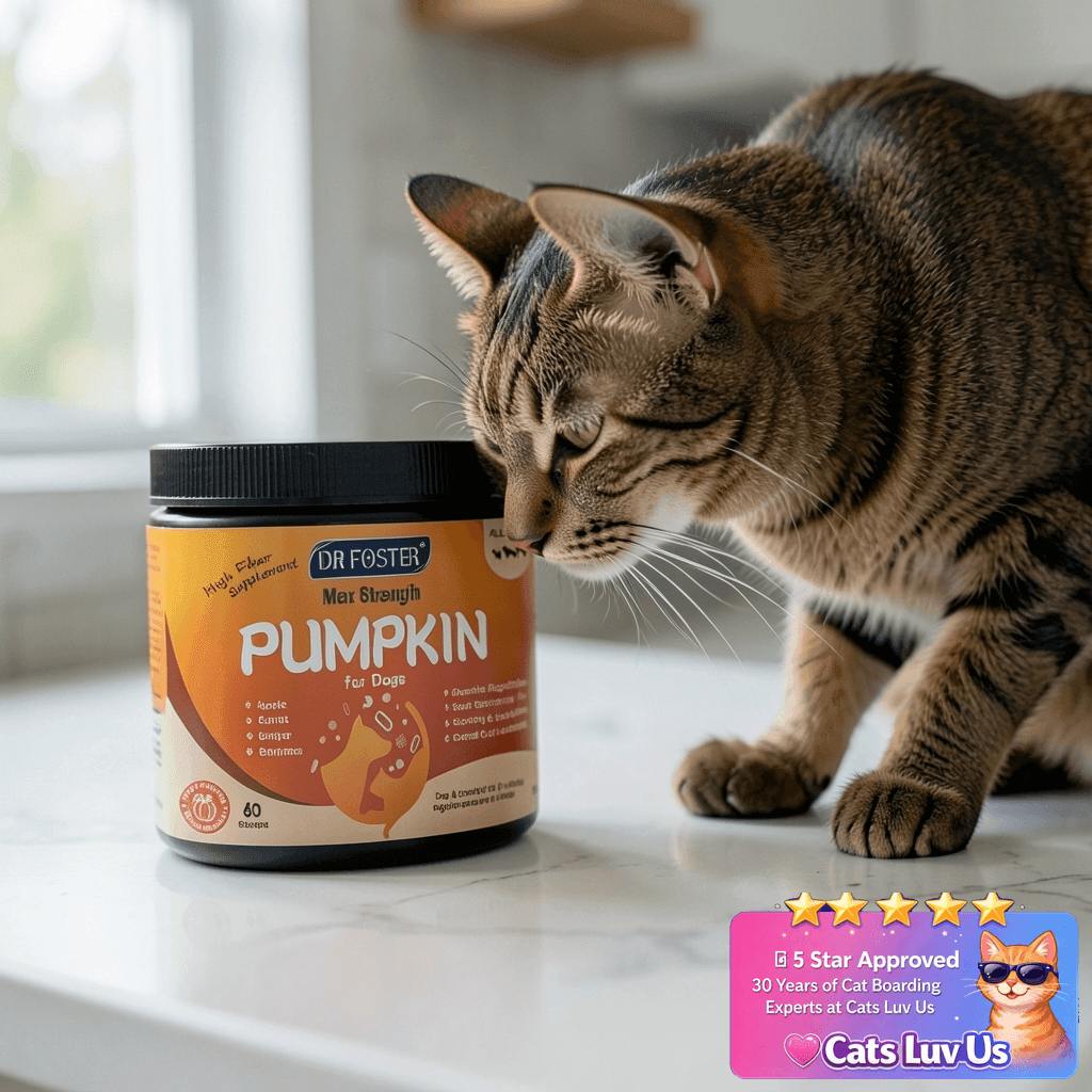 DRFOSTER Pumpkin Powder for Dogs - Fiber Supplements for with cat - professional product lifestyle photo