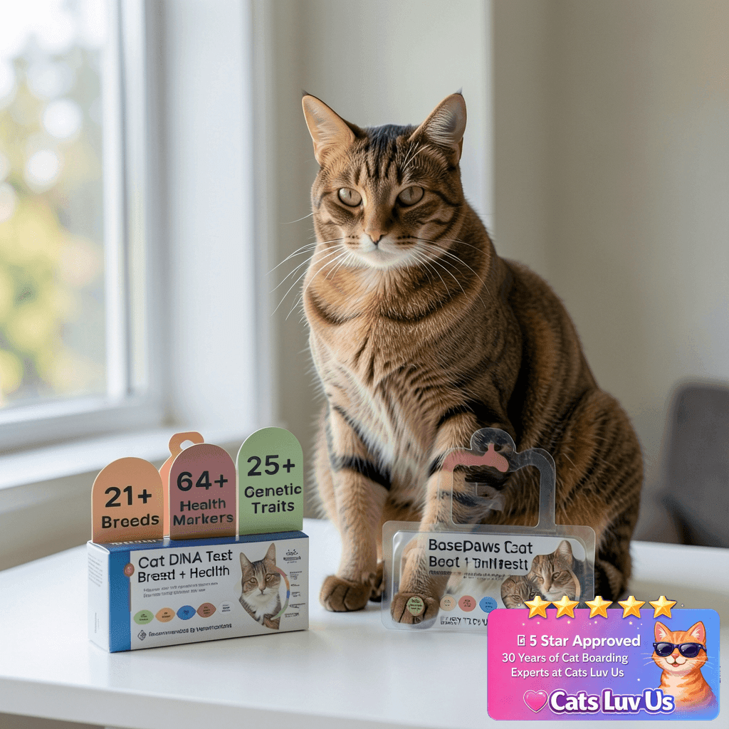 Basepaws Cat DNA Test Kit - Breed with cat - professional product lifestyle photo
