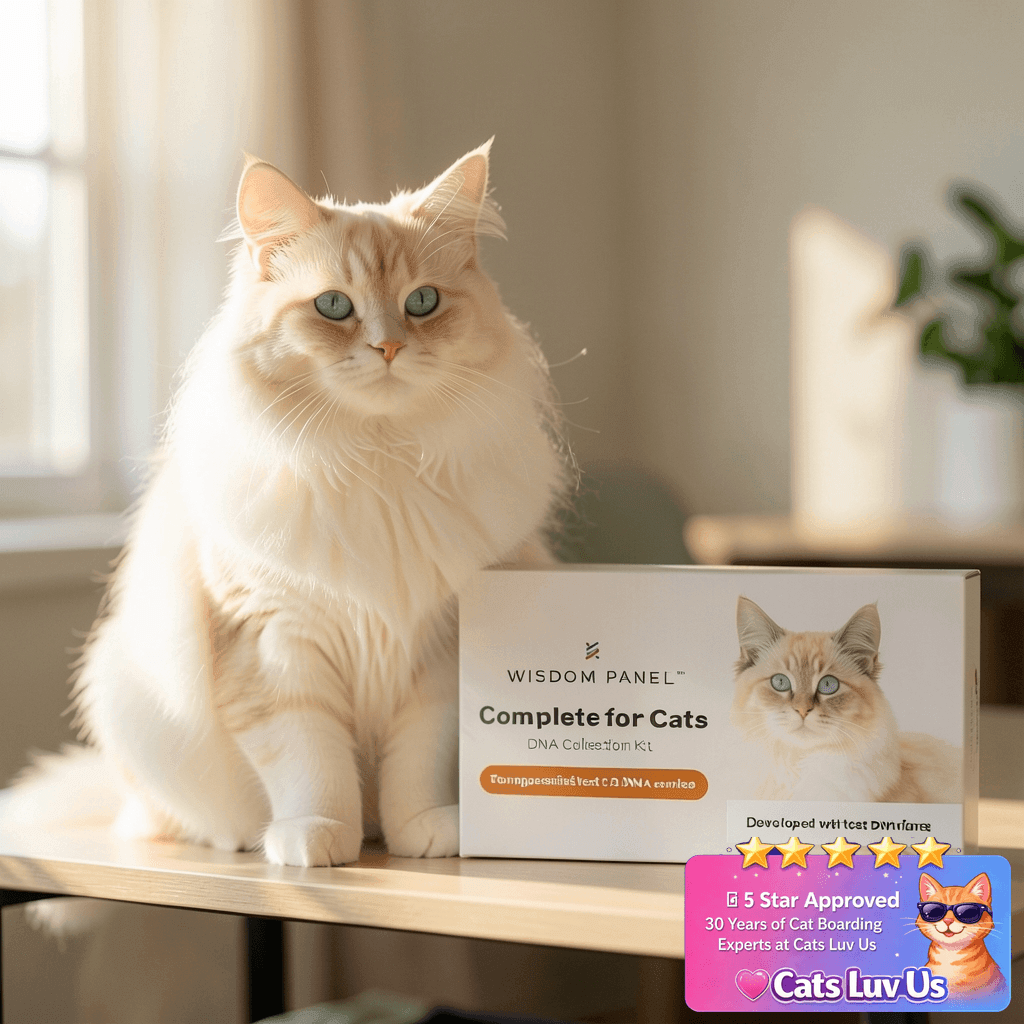 Wisdom Panel Complete: Cat DNA Test kit for 45 with cat - professional product lifestyle photo