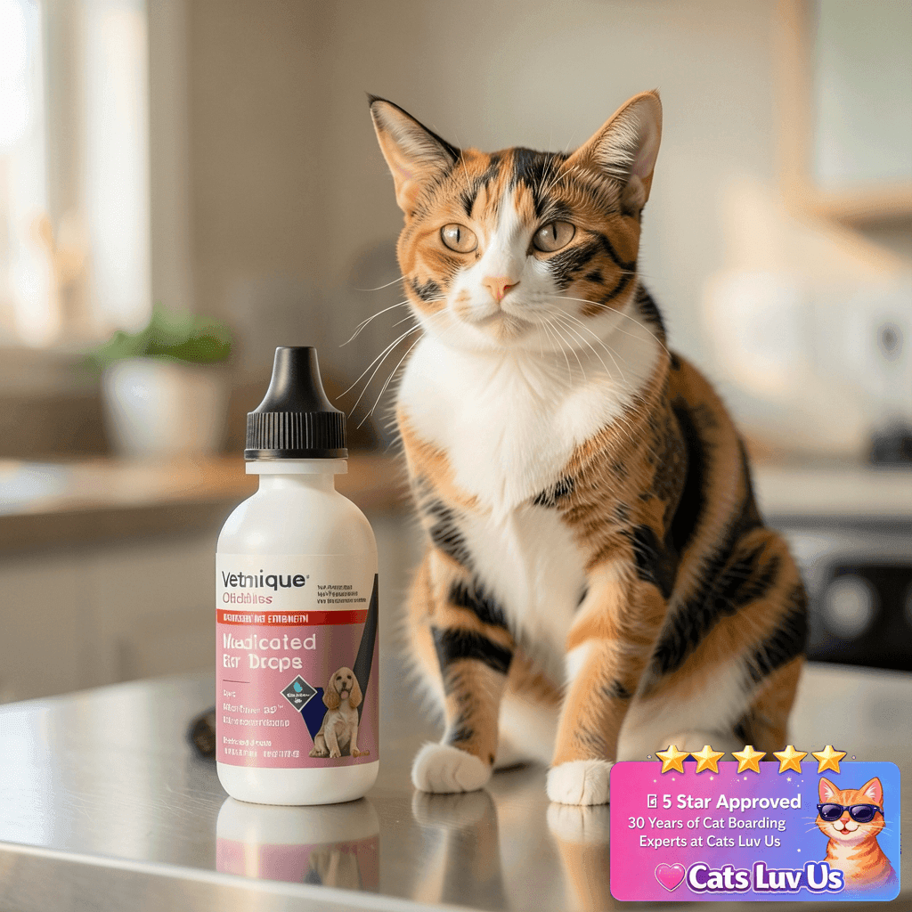 Vetnique Oticbliss Cat & Dog Ear Infection Treatment | Dog with cat - professional product lifestyle photo