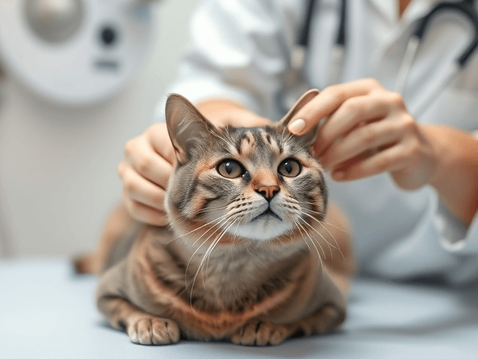 Cat owner reviewing diy cat eye care and health options for their pet in 2026