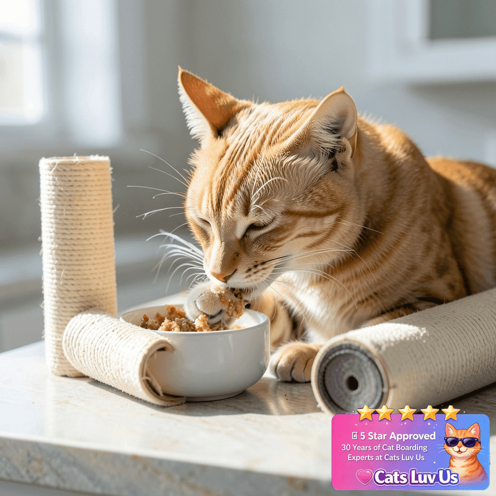 2 Pcs Cat Scratching Post Replacement with cat - professional product lifestyle photo
