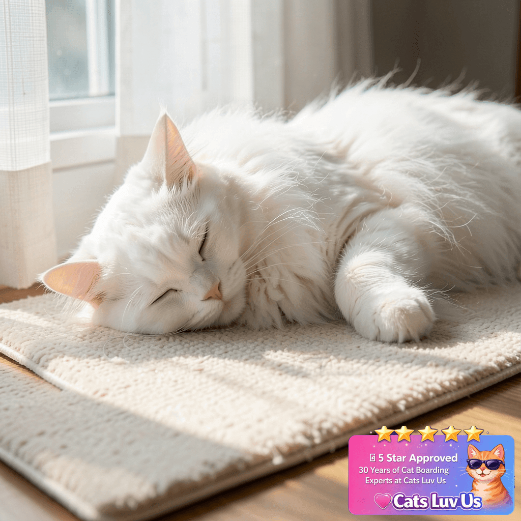 Cat Carpet remnants Cat Scratching Mat Trimmable Self- with cat - professional product lifestyle photo