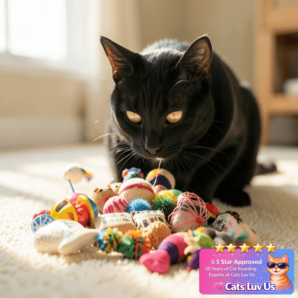 Fashion's Talk Cat Toys Variety Pack for Kitty 20 Pieces with cat - professional product lifestyle photo