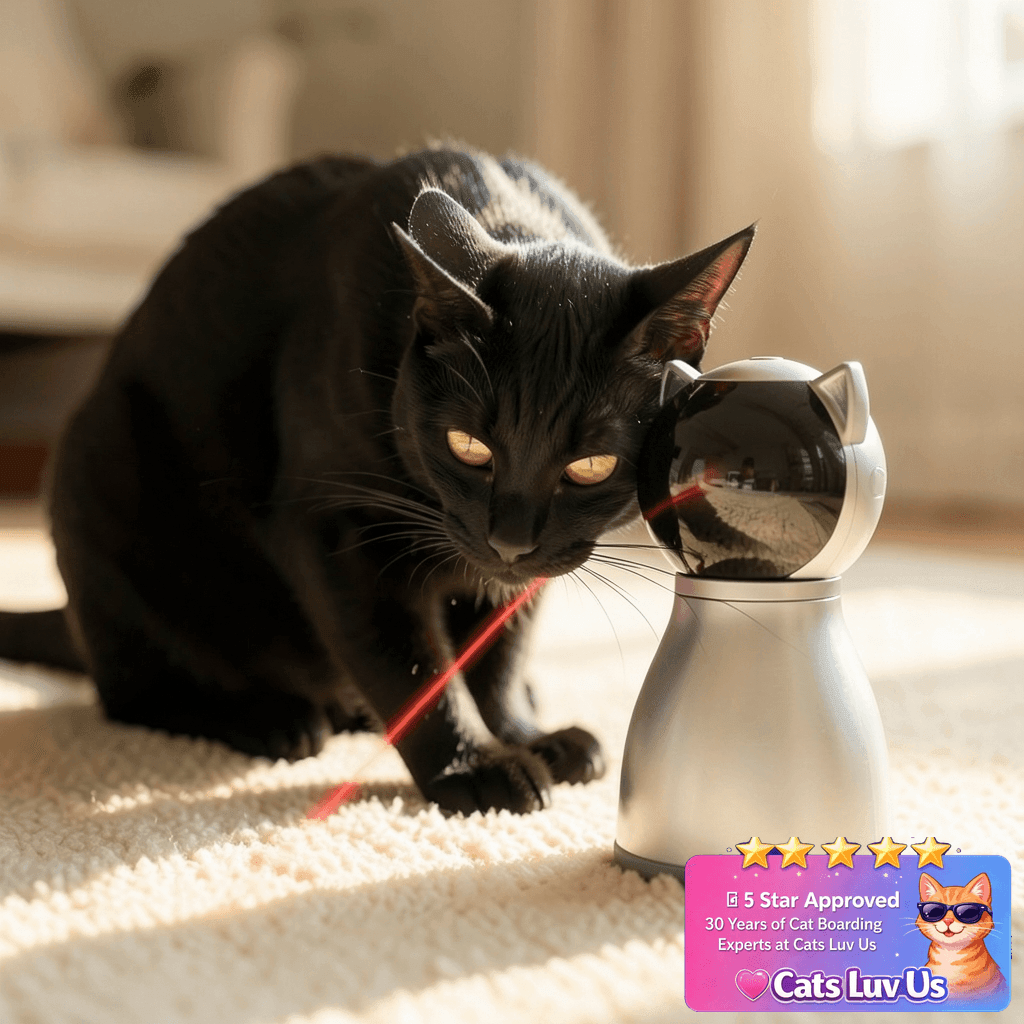 YVE LIFE Laser Cat Toys for Indoor Cats with cat - professional product lifestyle photo