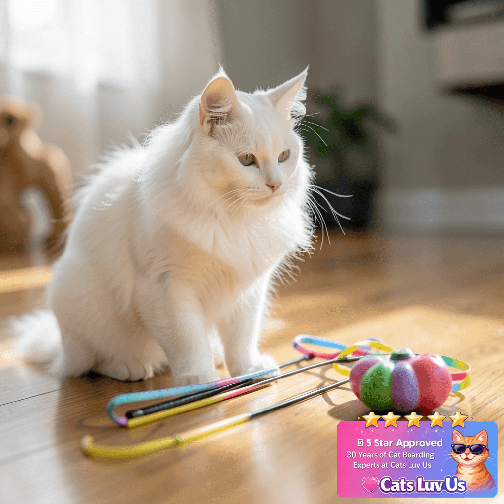M JJYPET Cat Wand Toys Interactive Kitten Toys for Indoor with cat - professional product lifestyle photo