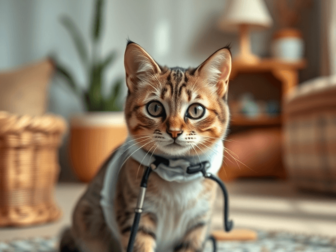 Cat owner reviewing cat recovery suits & medical apparel on amazon options for their pet in 2026