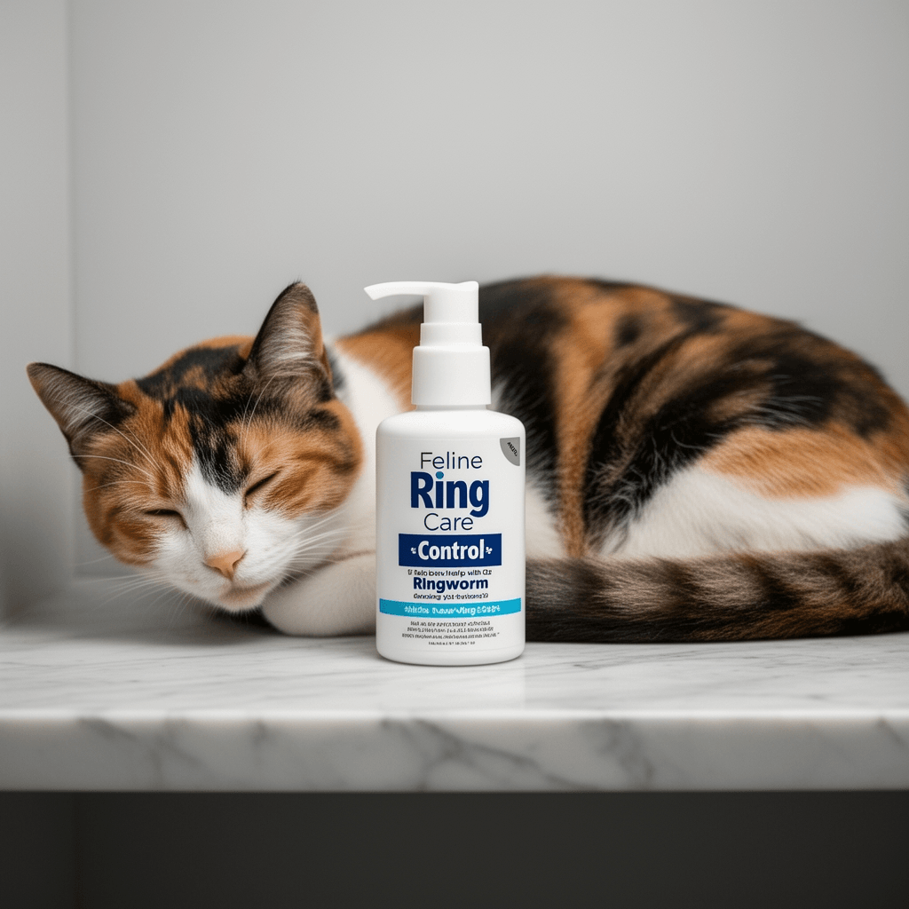Feline Ring Care | Control & Help with Cat Ringworm with cat - professional product lifestyle photo