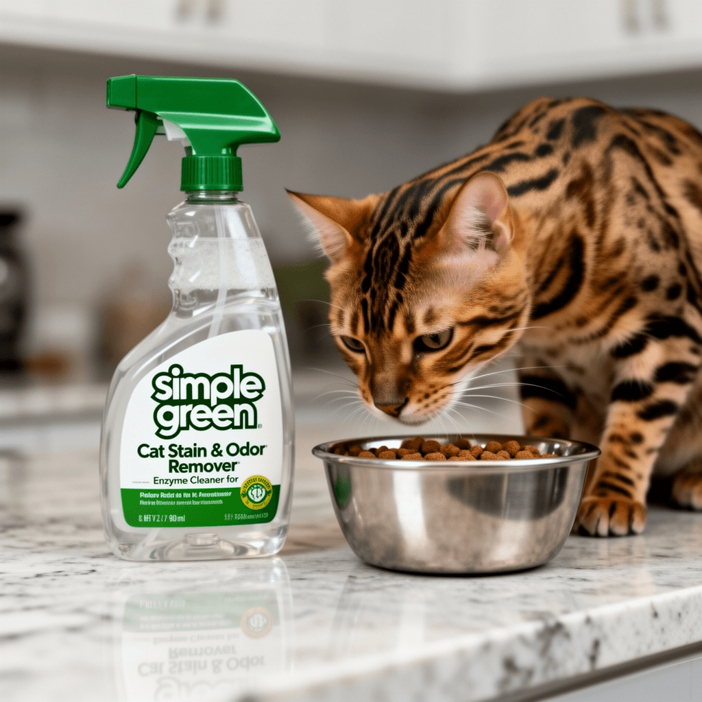 Simple Green Cat Stain & Odor Remover - Enzyme Cleaner for with cat - professional product lifestyle photo