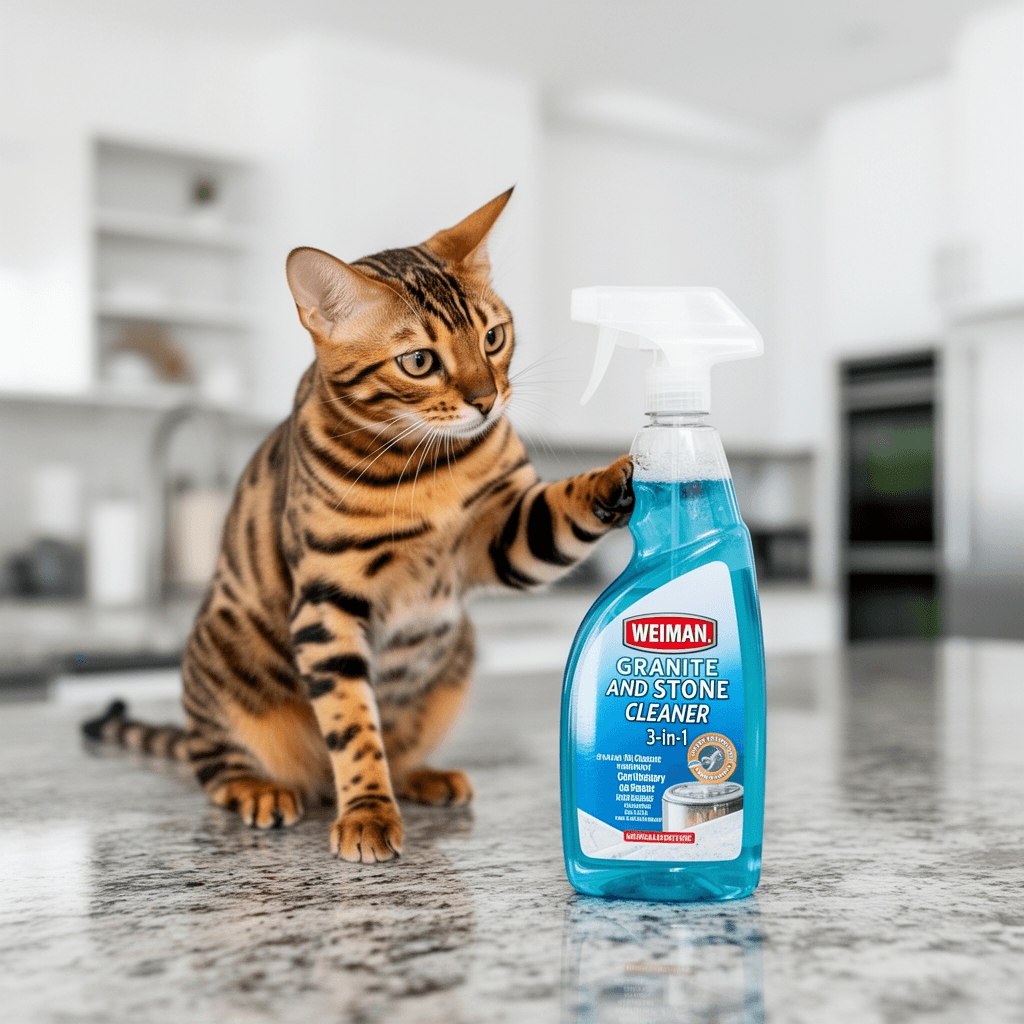 MRS. MEYER'S CLEAN DAY All-Purpose Cleaner Spray with cat - professional product lifestyle photo