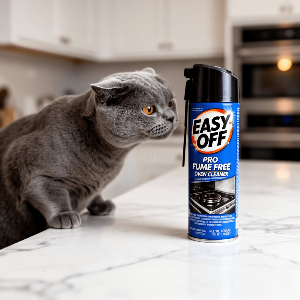 EASY-OFF Pro Fume Free Oven Cleaner with cat - professional product lifestyle photo