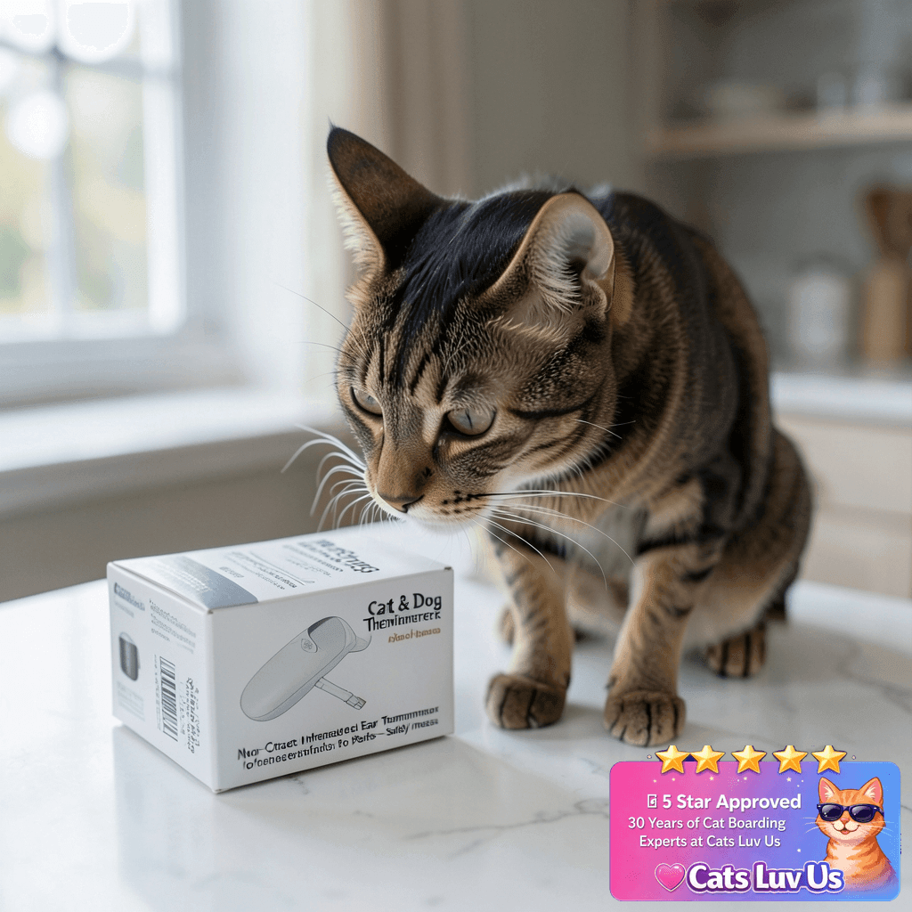 Cat & Dog Thermometer with cat - professional product lifestyle photo