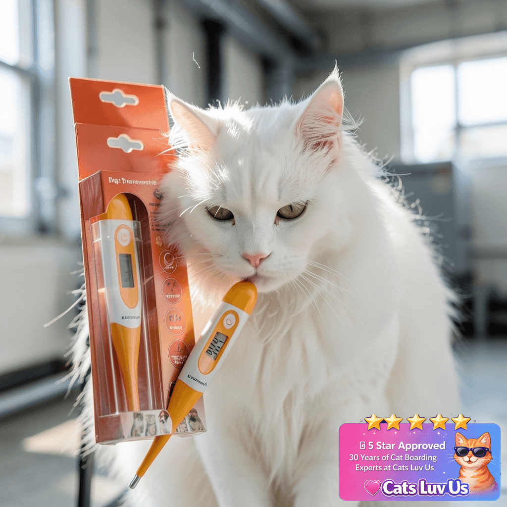 Digital Pet Thermometer for Accurate Fever Detection with cat - professional product lifestyle photo