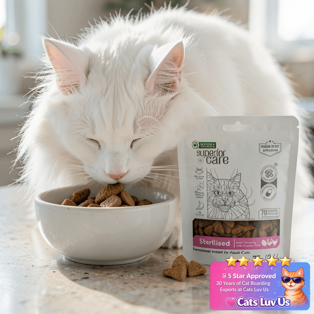 Nature's Protection Low Calorie Cat Treats - Crunchy Cat with cat - professional product lifestyle photo