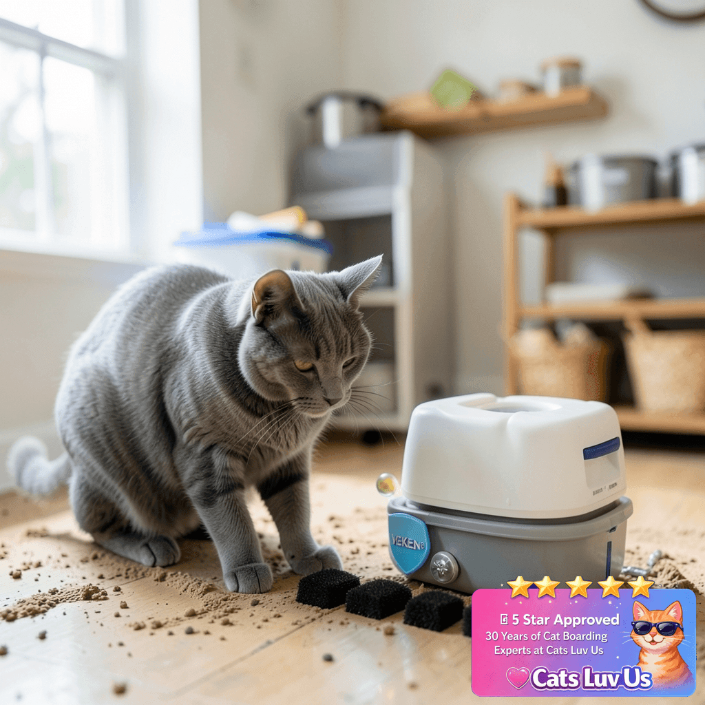Veken Cat Water Fountain Filters with cat - professional product lifestyle photo