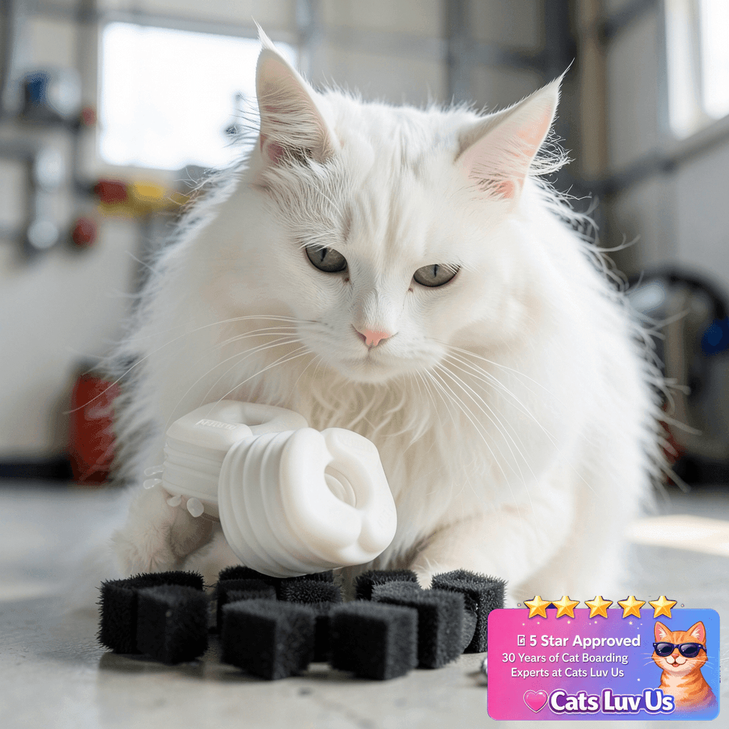 Veken Cat Water Fountain Filters with cat - professional product lifestyle photo