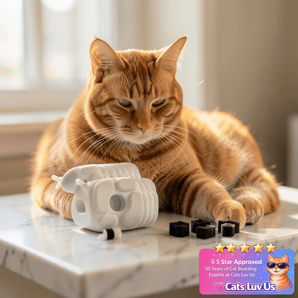 24 Pcs Cat Water Fountain Filter with cat - professional product lifestyle photo