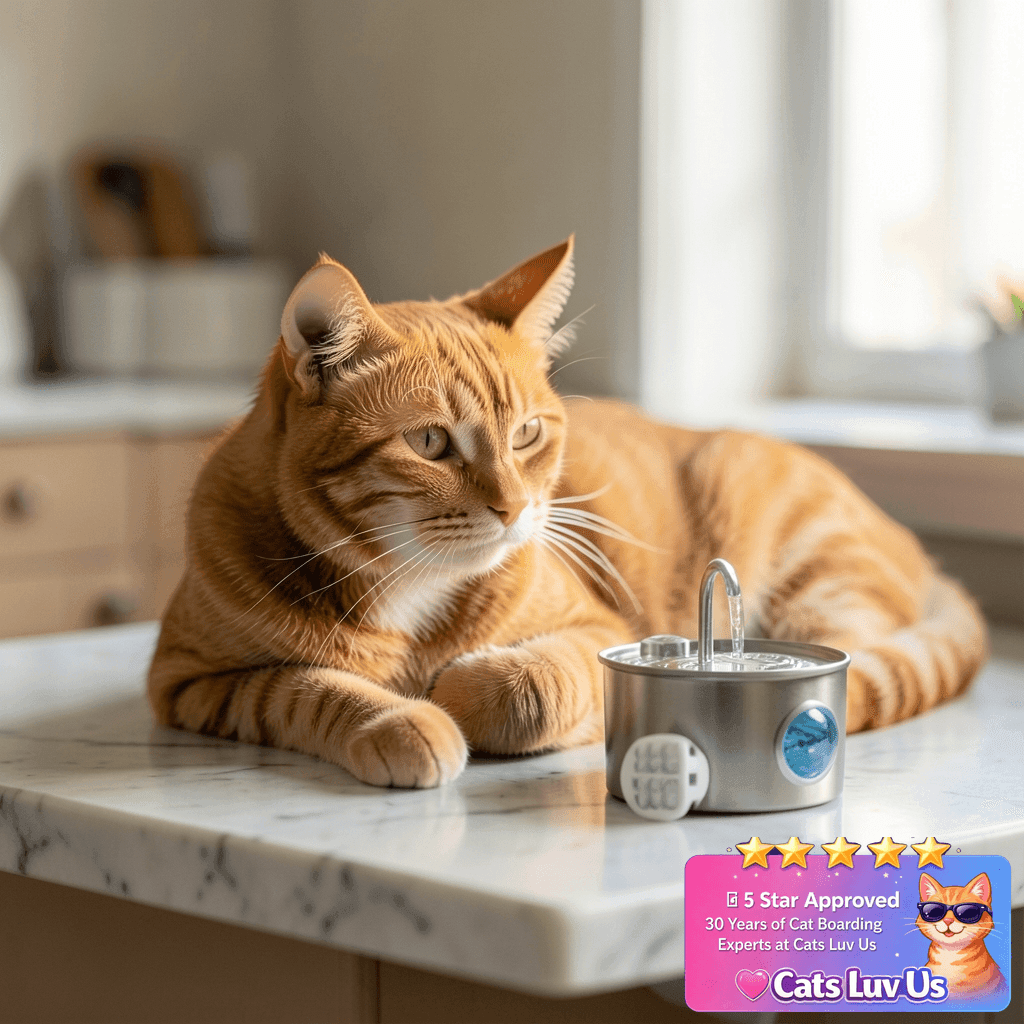 GIOTOHUN Cat Water Fountain Filter Replacement: 12 Cat with cat - professional product lifestyle photo