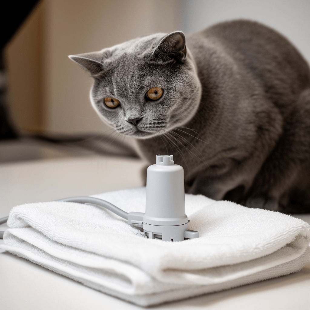 Cat Water Fountain Pump with cat - professional product lifestyle photo