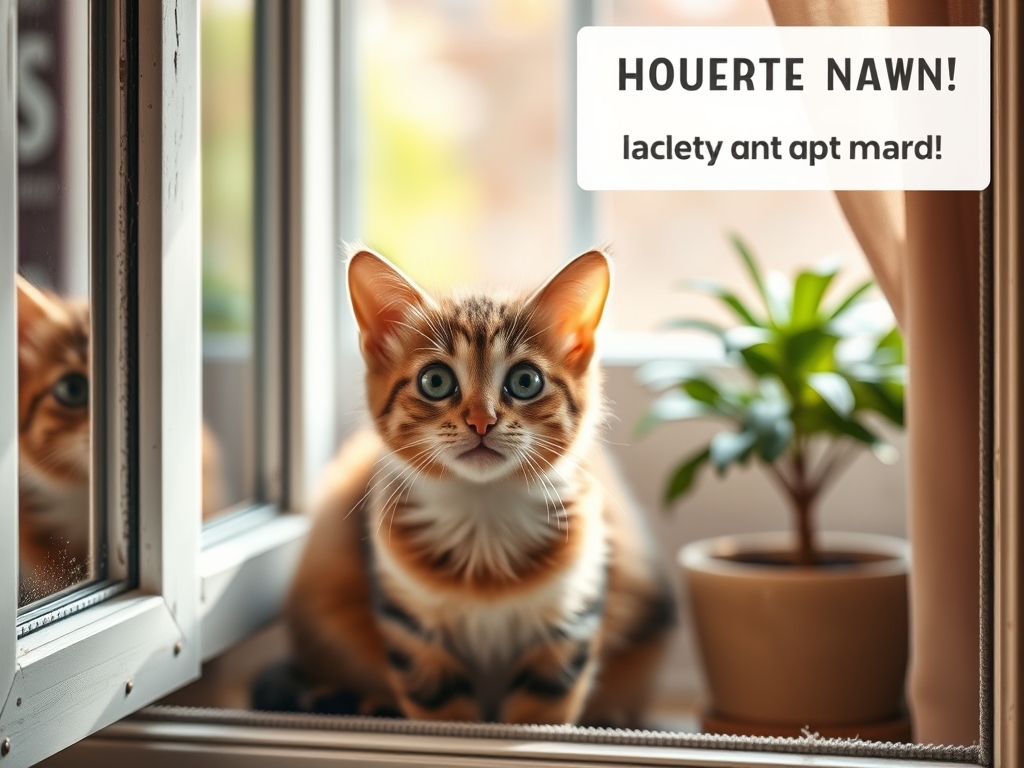 diy window escape prevention for indoor cats - cat window escape prevention screens guide hero image