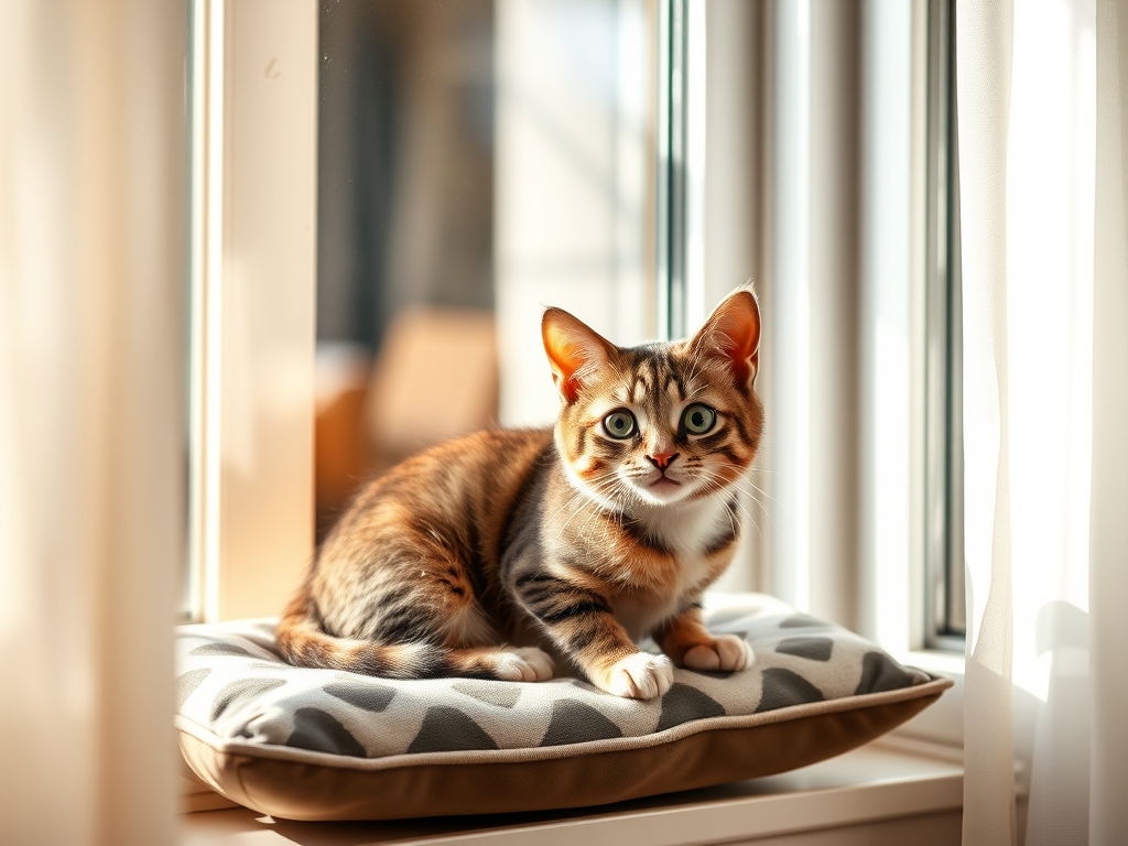 Cat owner reviewing cat window perch cushion reviews options for their pet in 2026