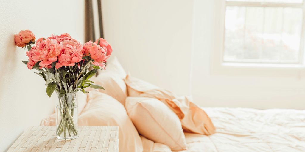 four orange pillows